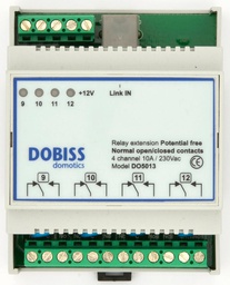 [DO5013] DO5013 DOBISS Module d'extension libre de potentiel (4x inverseur 10A/230V)